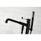 Kingston Brass KS7030DPL Freestanding Tub Faucet with Hand Shower, Matte Black KS7030DPL - alternate 2